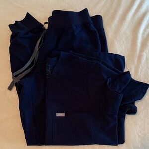 Figs Women’s Navy Blue Scubs Set - Size M